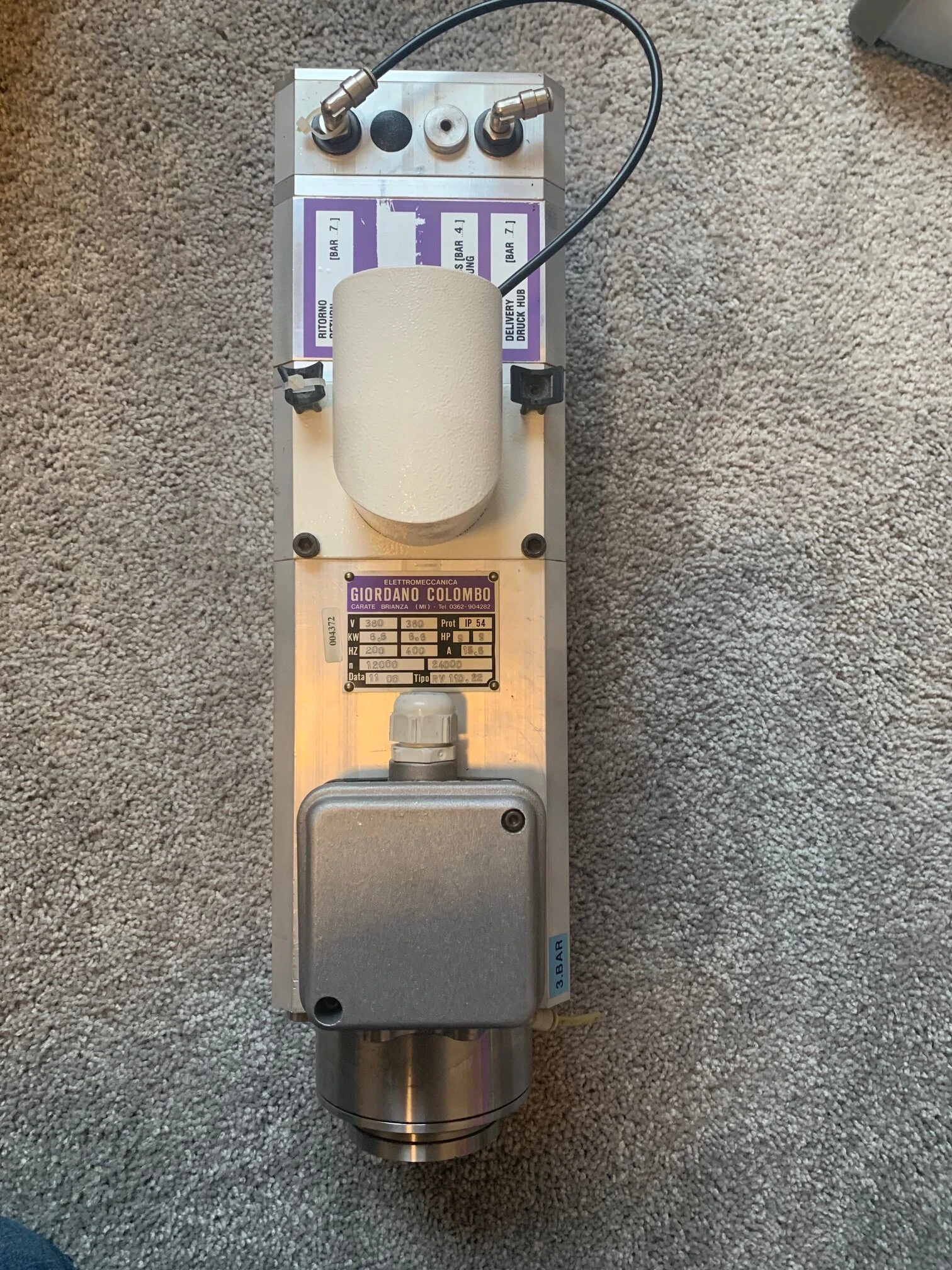 Giordano Colombo High Speed Spindle Motor
